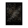 Mapa Wrocław - Czarno złoty plakat miasta w ramie