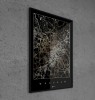 Mapa Wrocław - Czarno złoty plakat miasta w ramie