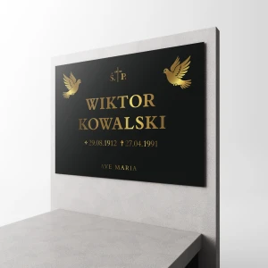 Tablica nagrobkowa z motywem gołębic