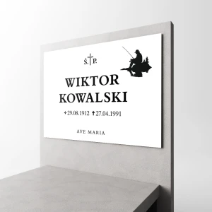 Tablica nagrobkowa z motywem - wędkarz 2