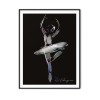 Plakaty metaliczne - Holograficzny plakat w ramie z passe-partout - Baletnica