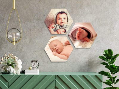 Obraz na drewnie z Twoim zdjęciem - Heksagon