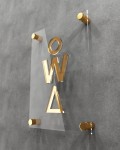 Tabliczka WC toaleta damka i męska - Złota