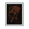 Plakaty metaliczne - Miedziany plakat w ramie z passe-partout - Twarz