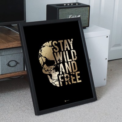Złoty plakat muzyczny - Punk Rock Stay wild and free
