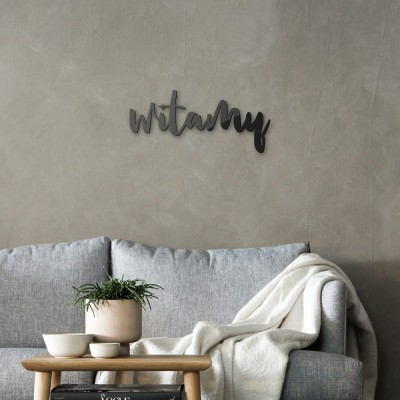Napis na ścianę z plexi 3D - Witamy