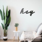 Napis na ścianę z plexi - Hey