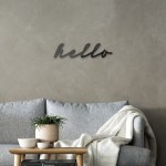 Napis na ścianę z plexi  - Hello