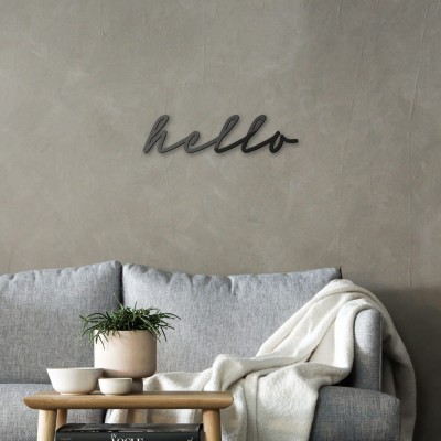 Napis na ścianę z plexi 3D - Hello