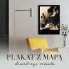 Plakat z mapą dowolnego miasta - czarno-złota