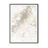 Mapa Madryt - złoty plakat miasta świata - biały