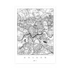 Kraków - plakat z mapą miasta - biała