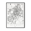 Madryt - plakat z mapą miasta świata - biała (w ramie)