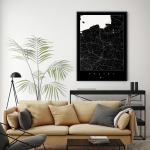 Polska - plakat mapa - czarna