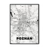 Plakat mapa miasta - Poznań - klasyczna (w ramie)