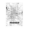 Plakat mapa miasta - Poznań - klasyczna