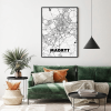 Plakat mapa miasta świata - Madryt - klasyczna