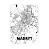 Plakat mapa miasta świata - Madryt - klasyczna
