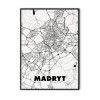 Plakat mapa miasta świata - Madryt - klasyczna