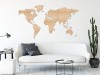 Drewniana mapa świata 3D - Kolor: Natural