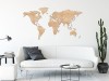 Drewniana mapa świata 3D - Kolor: Natural