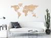 Drewniana mapa świata 3D - Kolor: Natural