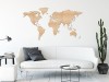 Drewniana mapa świata 3D - Kolor: Natural