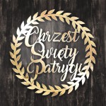 Koło dekoracyjne - Chrzest Święty we wianku