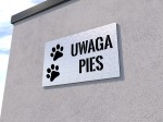 Tabliczka Uwaga pies - II