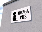 Tabliczka Uwaga pies - III