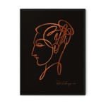 Plakaty metaliczne - Miedziany plakat w ramie - Twarz 