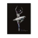 Plakaty metaliczne - Holograficzny plakat w ramie - Baletnica 