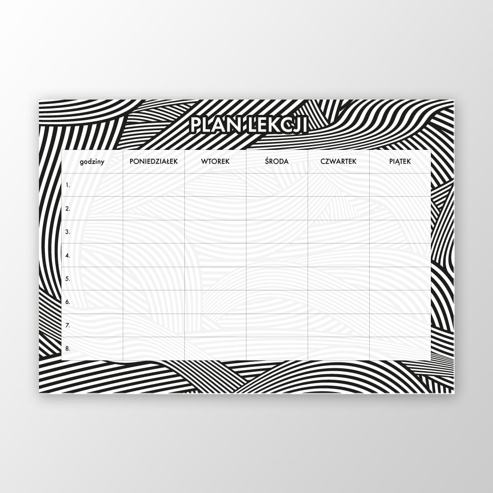 Magnetyczny plan lekcji - Zebra - Dekorys.com